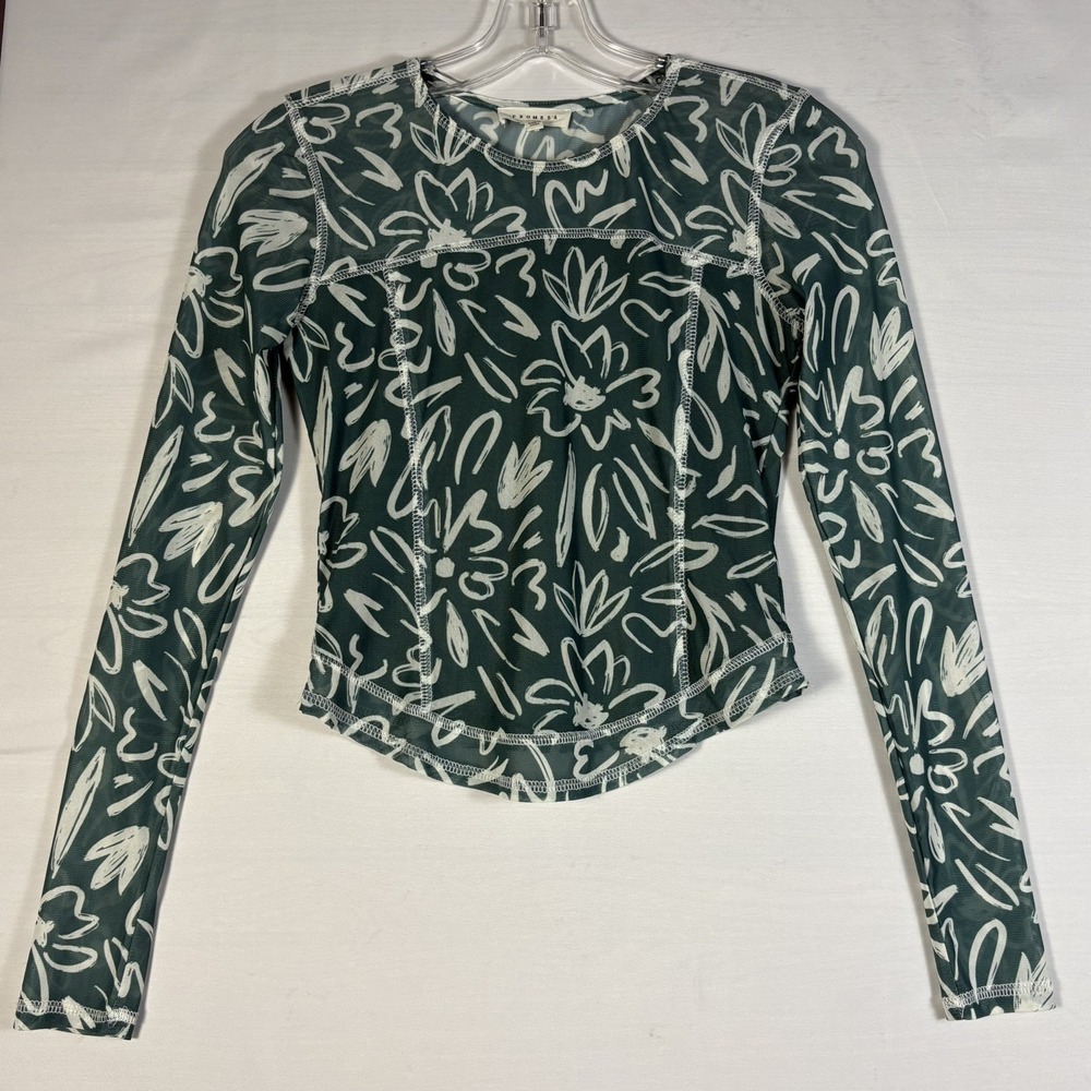 Promesa Junior pull‎ over mesh green/cream long sleeve Small